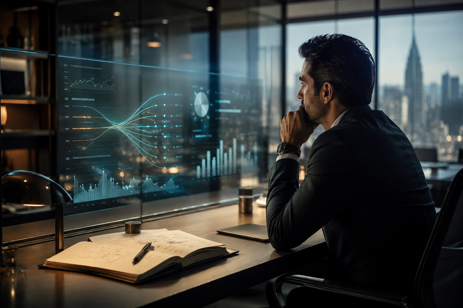 Entorno de analítica ejecutiva que representa datos de marketing omnicanal interpretados con criterio estratégico