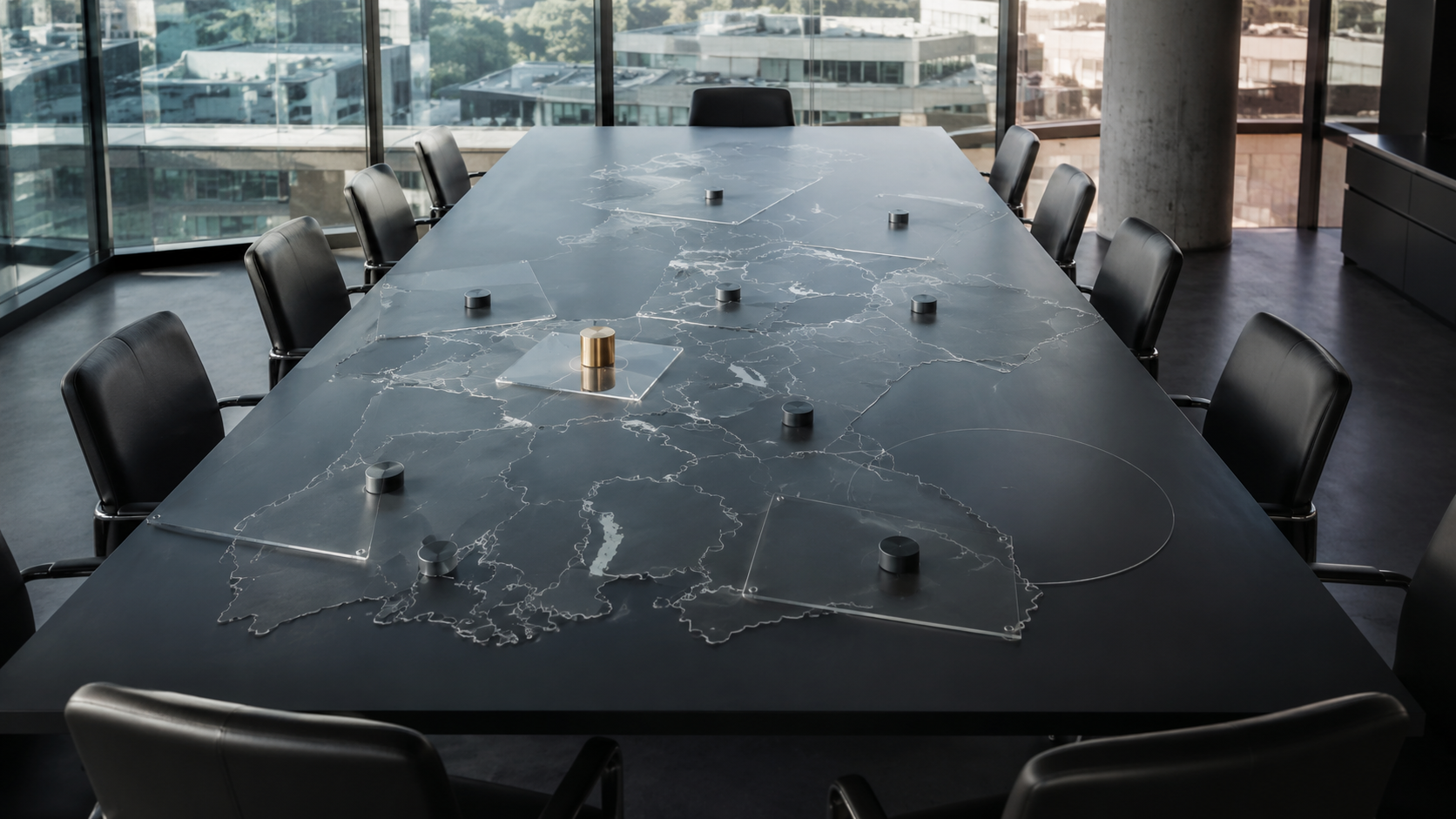 Mapa estratégico de mercado con una posición empresarial claramente definida